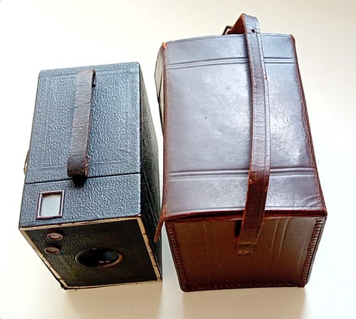 Historische rollfilmkamera mit - rollfilmkamera,