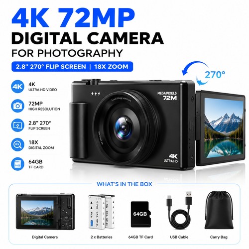 Digitalkamera autofokus - 4k,